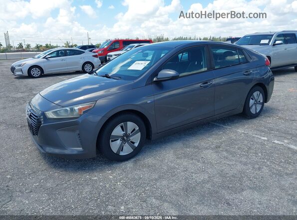 KMHC65LC9KU107604 2019 HYUNDAI IONIQ HYBRID Gray Առջևի ձախ երեք քառորդ տեսարան