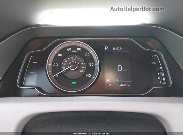 KMHC65LC9LU233320 2020 HYUNDAI IONIQ HYBRID White უკანა სავარძლების ხედი