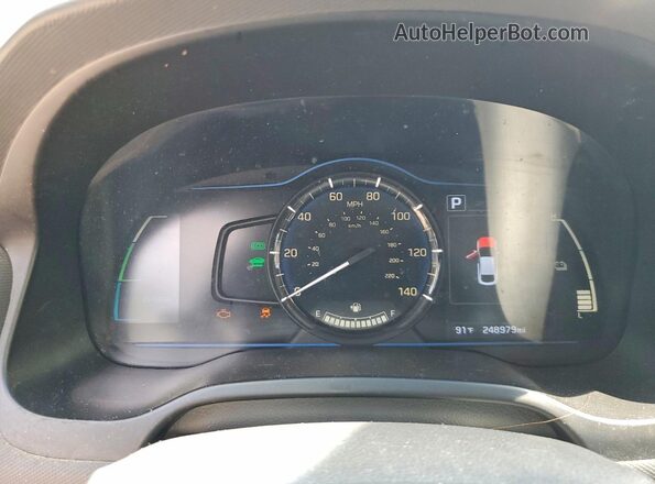 KMHC65LCXHU058034 2017 HYUNDAI IONIQ Gray Vista del cuadro de instrumentos