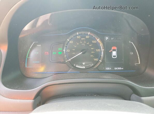 KMHC65LCXKU117283 2019 HYUNDAI IONIQ Black Սարքավորումների վահանակի տեսք
