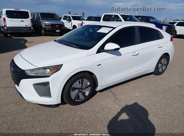 KMHC65LCXKU159145 2019 HYUNDAI IONIQ HYBRID White Передня ліва чверть