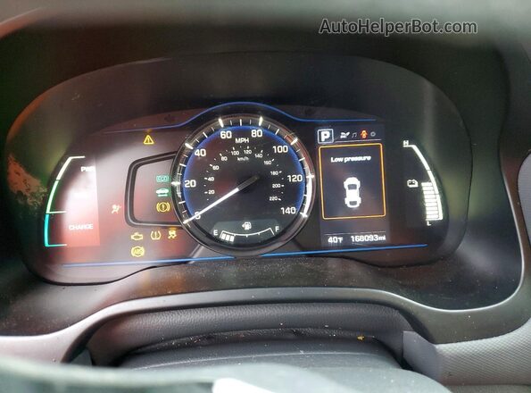 KMHC65LCXKU166807 2019 HYUNDAI IONIQ White Instrument cluster view