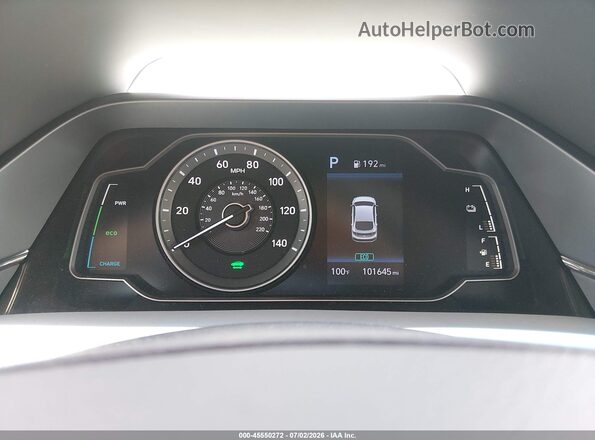 KMHC65LCXLU219524 2020 HYUNDAI IONIQ HYBRID Белый Вид задних сидений