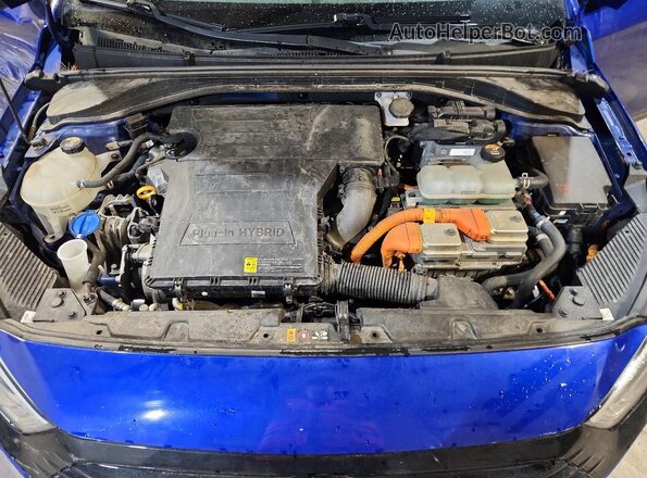 KMHC65LD0KU169353 2019 HYUNDAI IONIQ Blue Widok wnętrza z tyłu