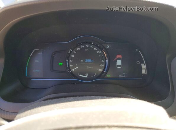 KMHC75LC0HU026464 2017 HYUNDAI IONIQ Blue Vista del cuadro de instrumentos