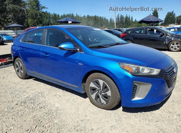 KMHC75LC0HU026464 2017 HYUNDAI IONIQ Blue Delantero derecho