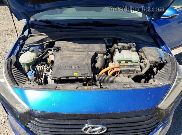 KMHC75LC0HU026464 2017 HYUNDAI IONIQ Blue Vista del compartimento del motor