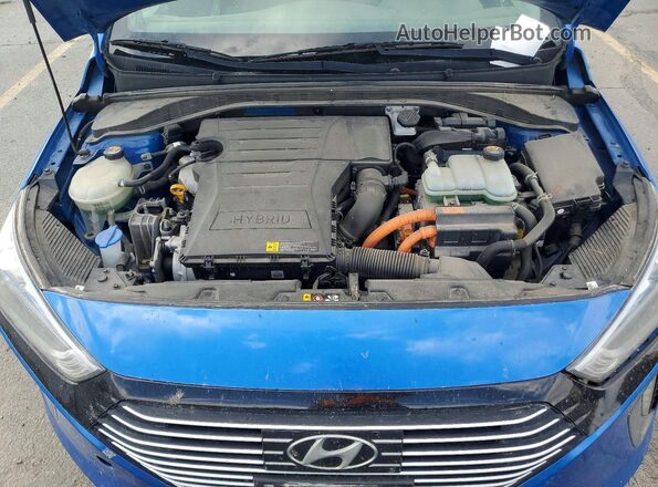 KMHC75LC0HU035701 2017 HYUNDAI IONIQ Blue Widok wnętrza z tyłu