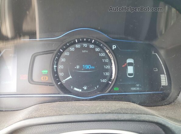 KMHC75LC0HU036816 2017 HYUNDAI IONIQ Черный Вид щитка приборов