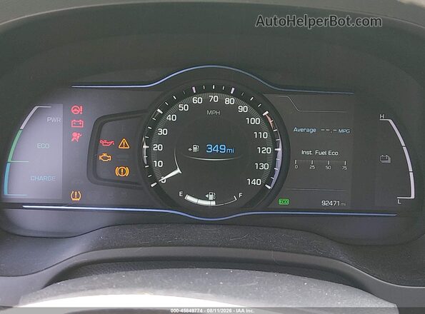 KMHC75LC0HU057696 2017 HYUNDAI IONIQ HYBRID Gray Rear seats view