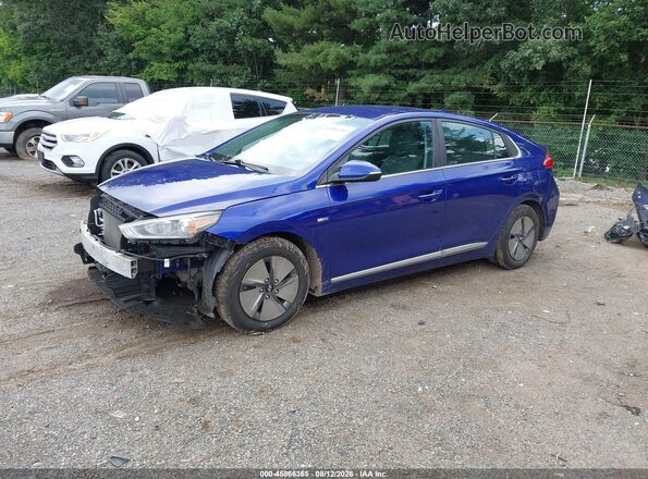 KMHC75LC0LU201501 2020 HYUNDAI IONIQ HYBRID Blue Առջևի ձախ երեք քառորդ տեսարան