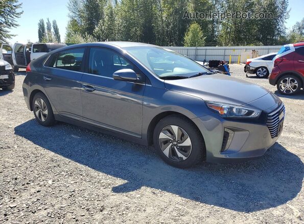 KMHC75LC1HU035593 2017 HYUNDAI IONIQ Серый Передняя правая четверть