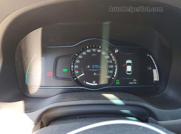 KMHC75LC1HU035593 2017 HYUNDAI IONIQ Серый Вид щитка приборов