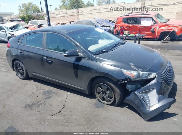 KMHC75LC1JU100108 2018 HYUNDAI IONIQ HYBRID Black Widok wnętrza z tyłu