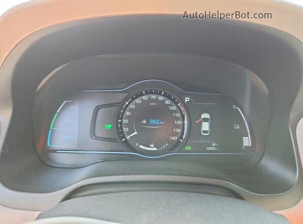 KMHC75LC2JU097011 2018 HYUNDAI IONIQ Gray Вид щитка приладів