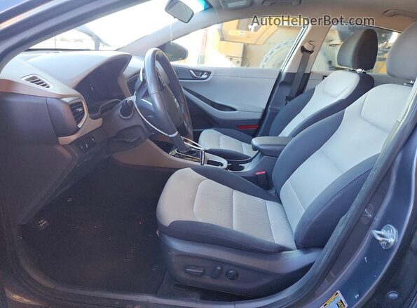 KMHC75LC2JU098918 2018 HYUNDAI IONIQ Gray წინა სალონის ხედი