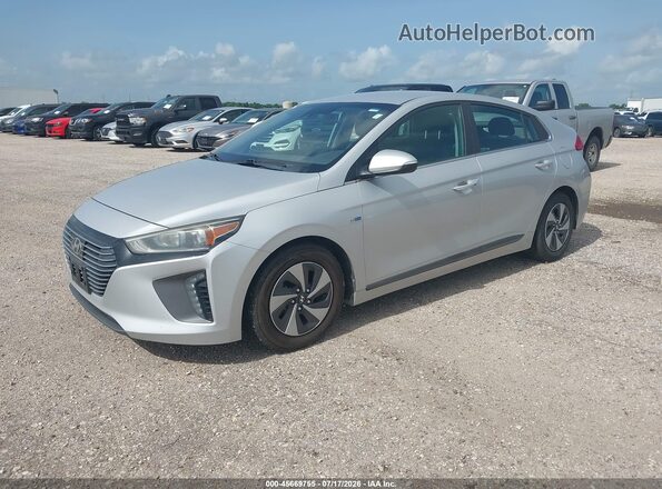 KMHC75LC2KU106937 2019 HYUNDAI IONIQ HYBRID Silver Առջևի ձախ երեք քառորդ տեսարան