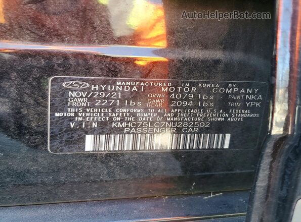 KMHC75LC7NU282502 2022 HYUNDAI IONIQ Black Widok komory silnika