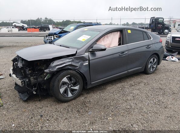 KMHC75LC8HU021447 2017 HYUNDAI IONIQ HYBRID Серый Передняя левая четверть
