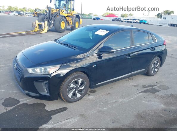 KMHC75LC8HU041391 2017 HYUNDAI IONIQ HYBRID Black Передня ліва чверть