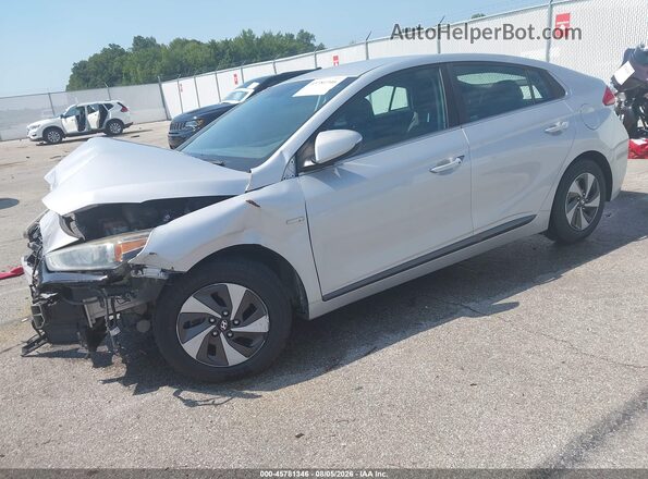 KMHC75LC8JU067995 2018 HYUNDAI IONIQ HYBRID Silver Передня ліва чверть