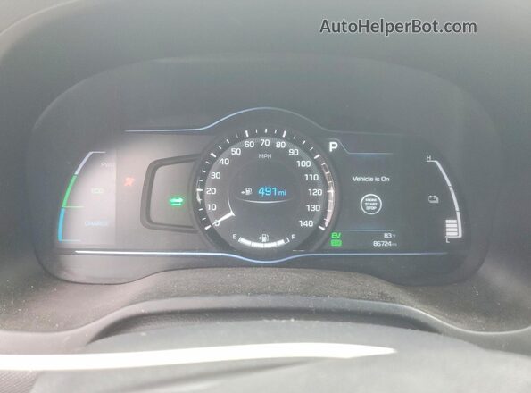 KMHC75LC8JU098082 2018 HYUNDAI IONIQ Silver Սարքավորումների վահանակի տեսք
