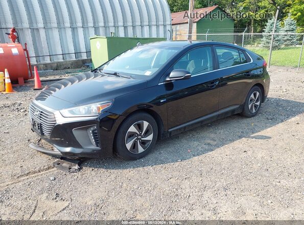KMHC75LC8KU134810 2019 HYUNDAI IONIQ HYBRID Черный Передняя левая четверть