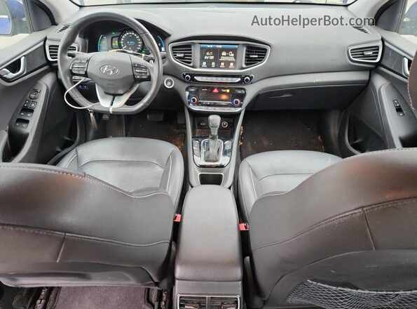 KMHC75LD3KU148378 2019 HYUNDAI IONIQ Blue Widok deski rozdzielczej