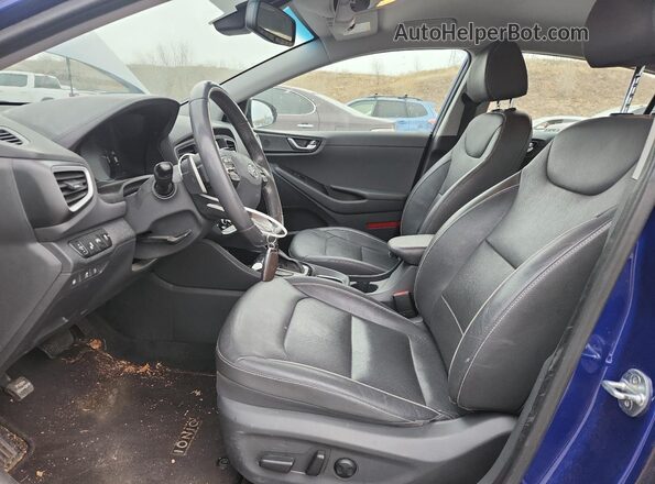 KMHC75LD3KU148378 2019 HYUNDAI IONIQ Blue Widok wnętrza z przodu