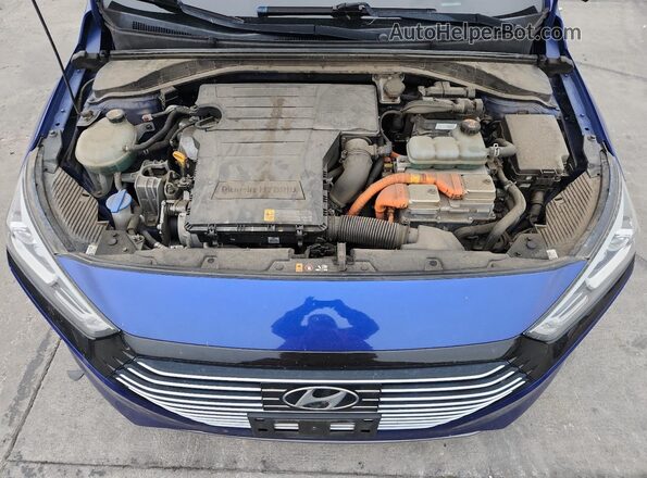 KMHC75LD3KU148378 2019 HYUNDAI IONIQ Blue Widok komory silnika