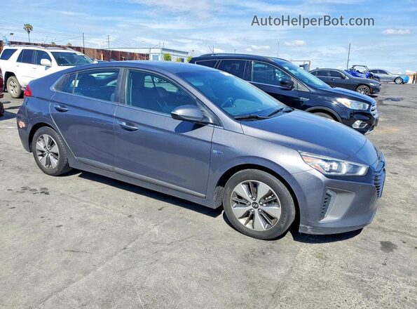 KMHC75LD7JU090614 2018 HYUNDAI IONIQ Gray Delantero derecho