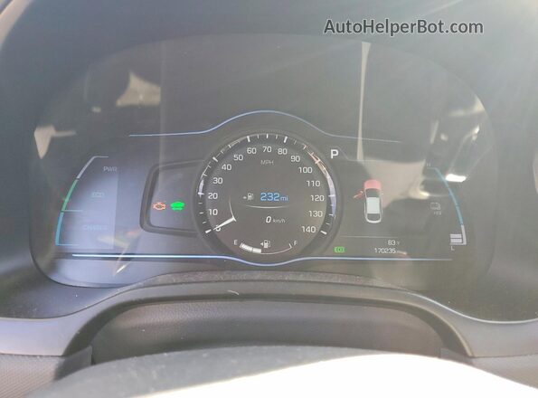 KMHC75LD7JU090614 2018 HYUNDAI IONIQ Gray Vista del cuadro de instrumentos