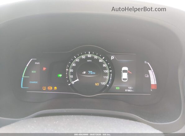 KMHC75LH3KU045657 2019 HYUNDAI IONIQ ELECTRIC Black Вид задніх сидінь
