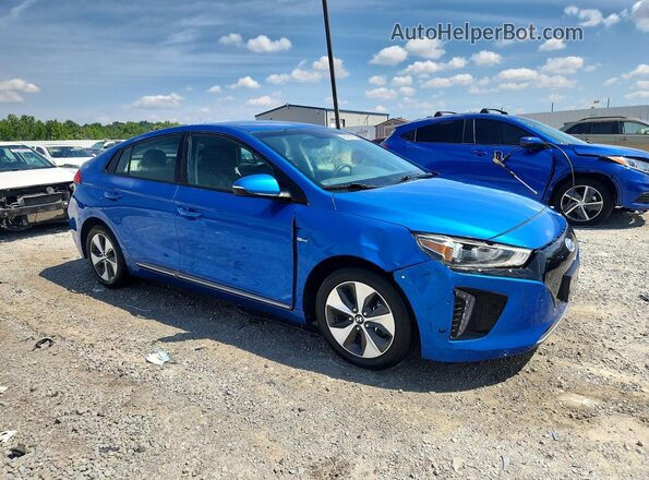 KMHC75LH9JU027128 2018 HYUNDAI IONIQ Синий Передняя правая четверть