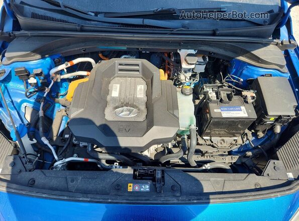 KMHC75LH9JU027128 2018 HYUNDAI IONIQ Синий Вид задней части салона
