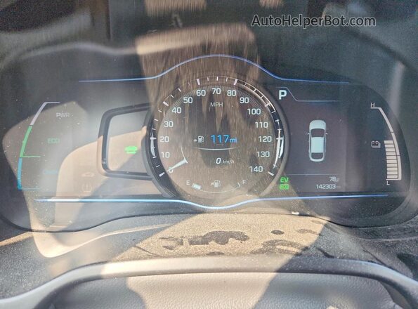 KMHC85LC2HU048950 2017 HYUNDAI IONIQ White Սարքավորումների վահանակի տեսք