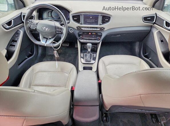 KMHC85LC3JU087259 2018 HYUNDAI IONIQ White Вид панелі приладів