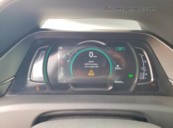 KMHC85LC3MU256667 2021 HYUNDAI IONIQ Красный Вид щитка приборов