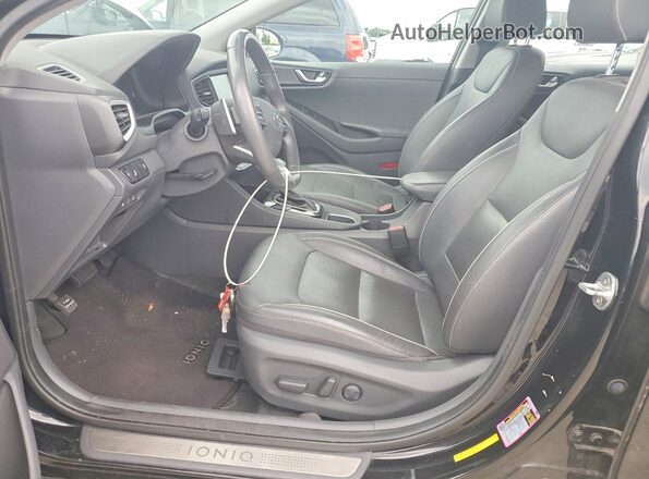 KMHC85LC4JU071975 2018 HYUNDAI IONIQ Black წინა სალონის ხედი