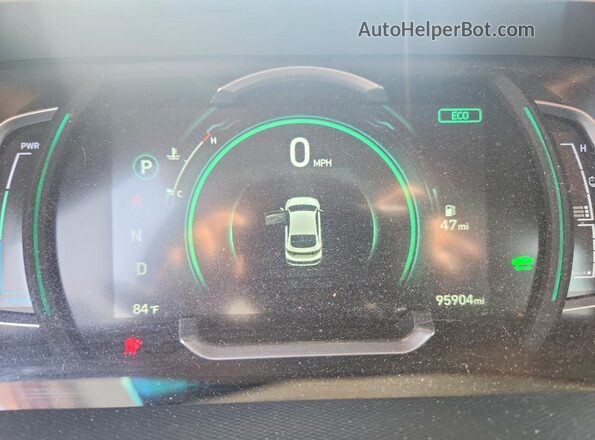 KMHC85LC5LU239951 2020 HYUNDAI IONIQ White Instrument cluster view