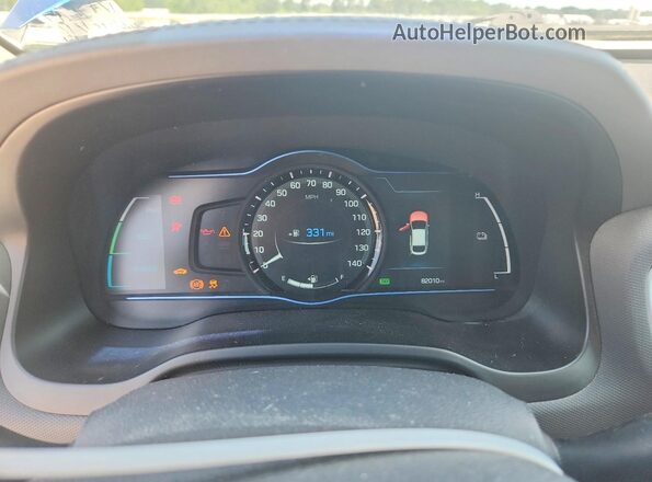 KMHC85LC7JU072277 2018 HYUNDAI IONIQ Blue Instrument cluster view