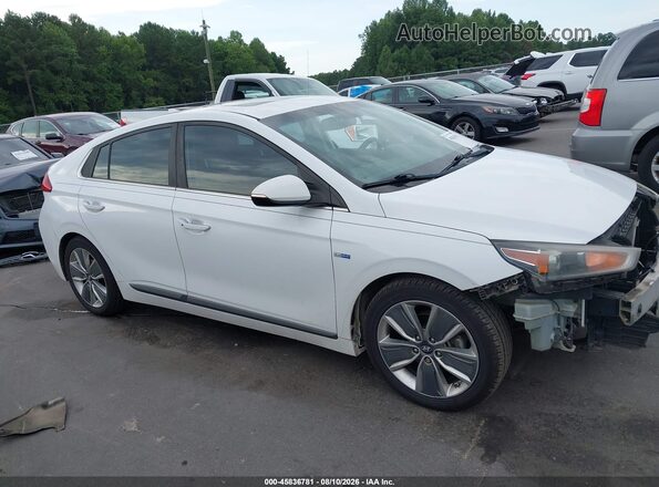 KMHC85LC9HU040098 2017 HYUNDAI IONIQ HYBRID White Vista interior trasera