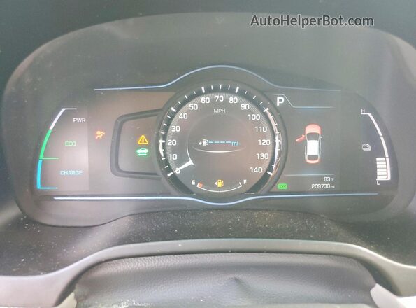 KMHC85LC9KU111551 2019 HYUNDAI IONIQ Black Instrument cluster view
