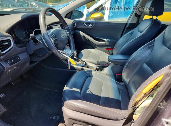 KMHC85LCXJU081765 2018 HYUNDAI IONIQ Gray წინა სალონის ხედი
