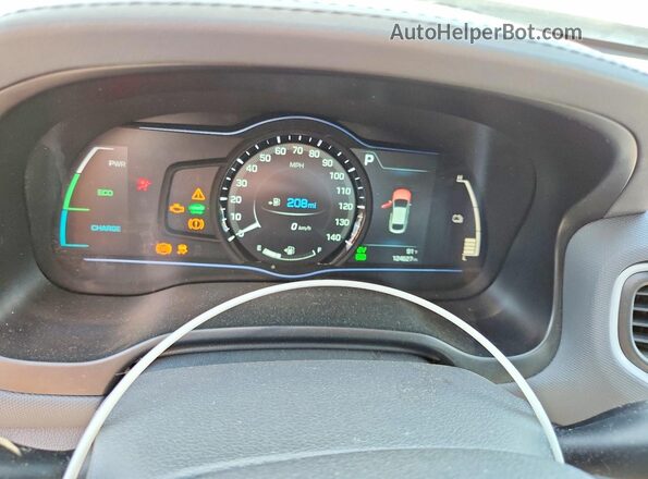KMHC85LCXJU081765 2018 HYUNDAI IONIQ Gray ხელსაწყოთა პანელის ხედი