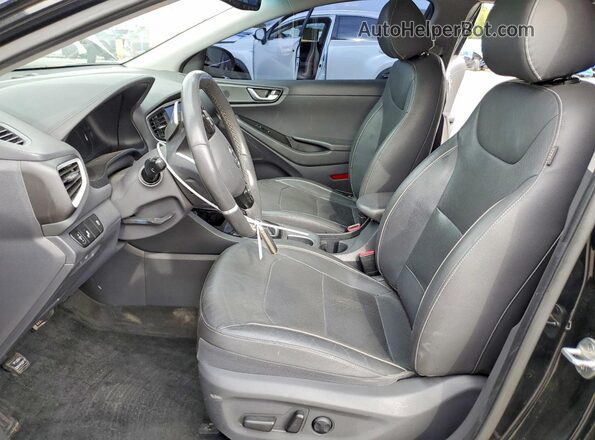 KMHC85LCXJU084181 2018 HYUNDAI IONIQ Black Widok wnętrza z przodu