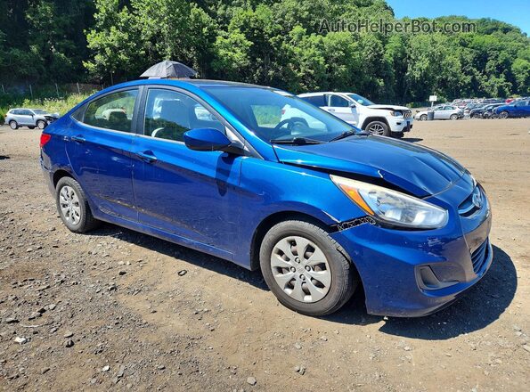 KMHCT4AE0GU013075 2016 HYUNDAI ACCENT Blue Front right