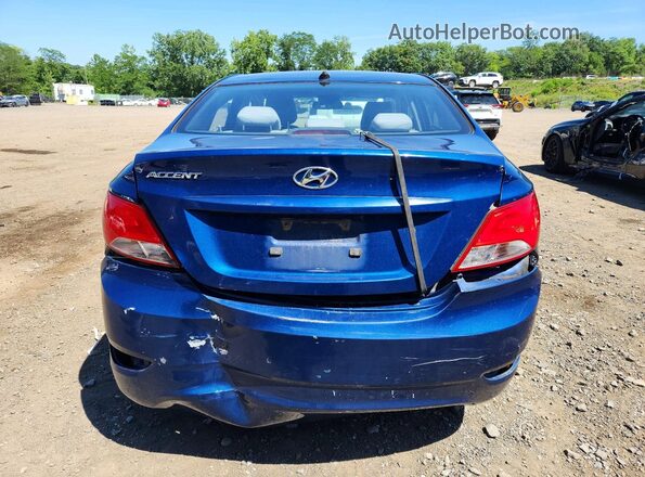 KMHCT4AE0GU013075 2016 HYUNDAI ACCENT Blue Rear view