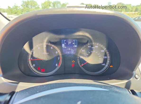 KMHCT4AE0GU013075 2016 HYUNDAI ACCENT Blue Instrument cluster view