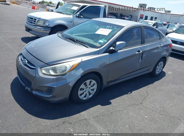 KMHCT4AE0GU140618 2016 HYUNDAI ACCENT Серый Вид спереди